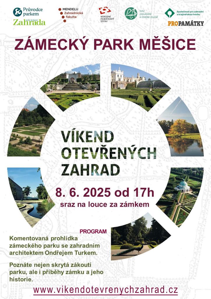 VÍKEND OTEVŘENÝCH ZAHRAD - neděle (08.06.2025) komentovaná prohlídka 8.6 od 17:00.